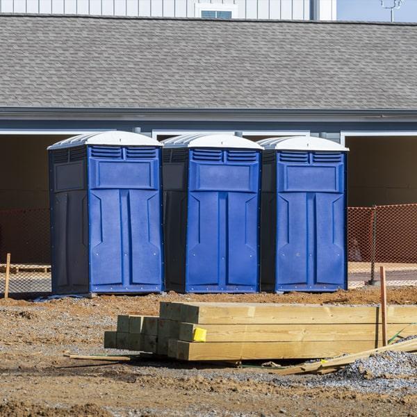 Heavy-duty construction site porta potty in Hendersonville, North Carolina